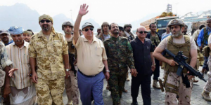 شطارة واحمد بن بريك وقيادات من الانتقالي في طريقها إلى عدن